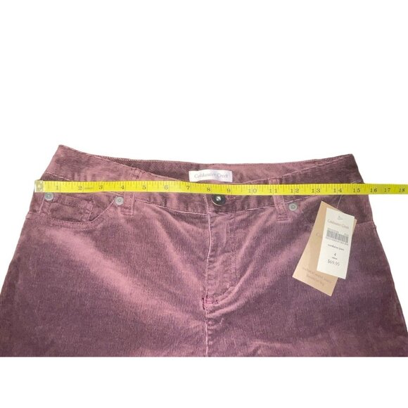 COLDWATER CREEK Women's Size 4 Burgundy Corduroy Bootcut Jeans Retail $69.95 - Picture 6 of 12